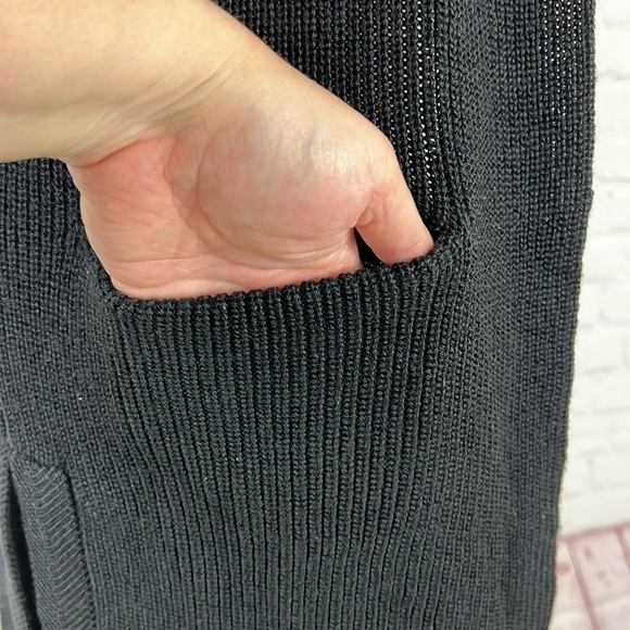 Aritzia Wilfred Olivie Sleeveless Long Black Cardigan Duster Size XXS - Picture 5 of 10